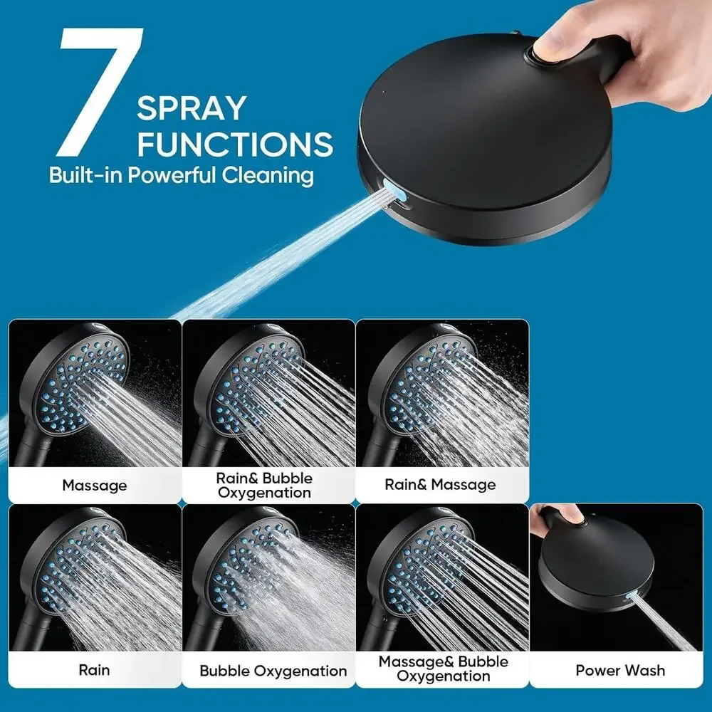 Cobbe Filtered Shower Head with Handheld, High Pressure 7-mode Showerhead